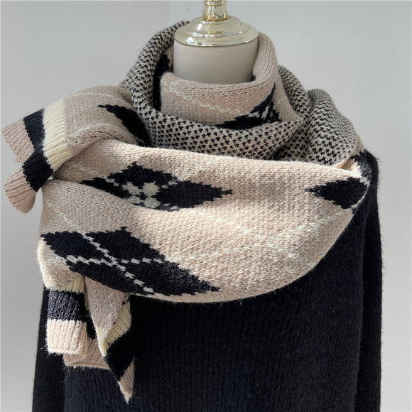 Bufanda Cuello Anillo Mohair Suave y Cálida para Mujer
