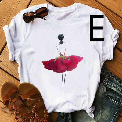 Falda Floral de Ballet Personalizada para Niña y Mujer - Manga Corta - Image 6