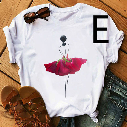 Falda Floral de Ballet Personalizada para Niña y Mujer - Manga Corta - Image 6