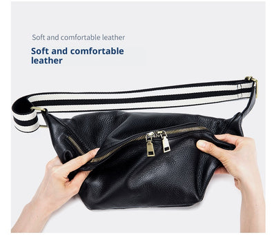 Bolso Mensajero de Cuero Genuino para Mujer - Gran Capacidad, Estilo Casual - Image 20