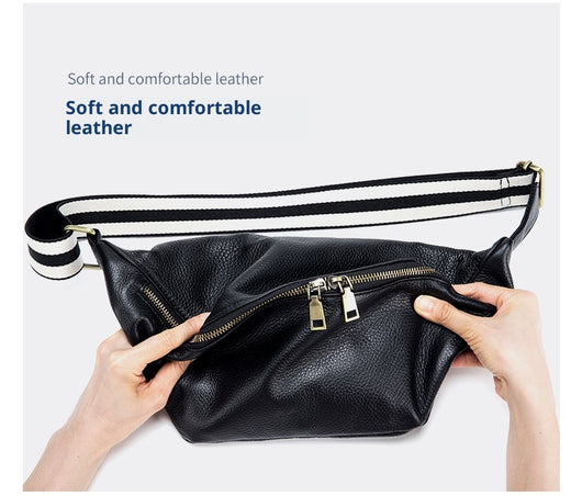 Bolso Mensajero de Cuero Genuino para Mujer - Gran Capacidad, Estilo Casual - Image 20