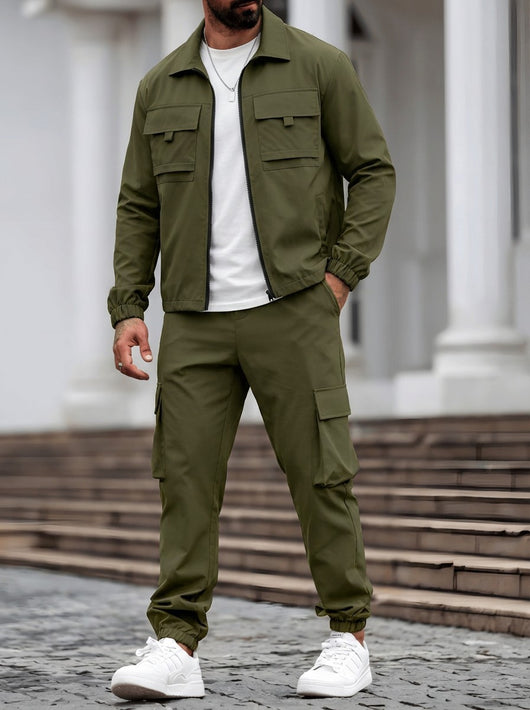 Conjunto de Trabajo Casual: Chamarra y Pantalón con Cierre - Image 21