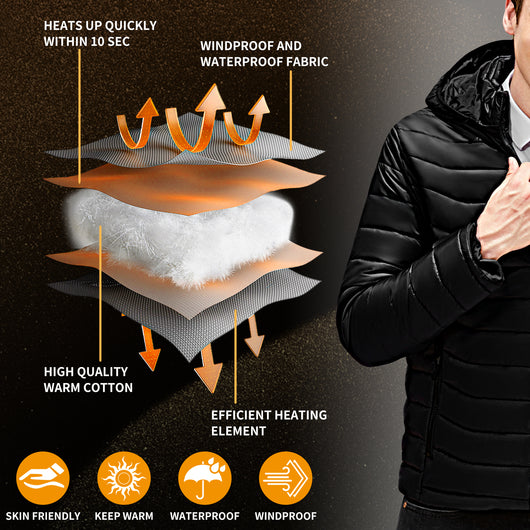 Chaqueta Acolchada con Calefacción para Hombre - 9 Zonas de Calor - Image 18