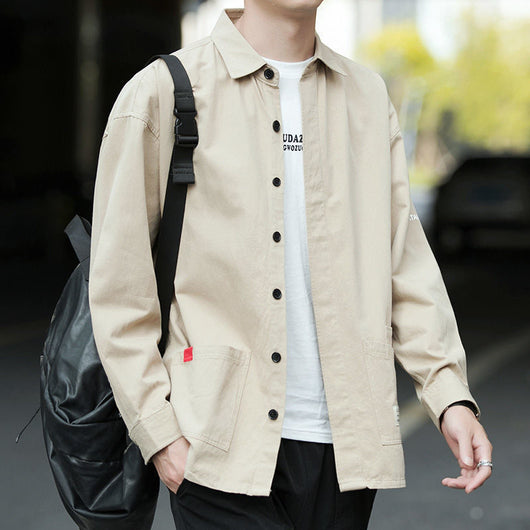 Blazer Casual Holgado Estilo Hong Kong Impermeable sin Planchado para Hombre - Image 5