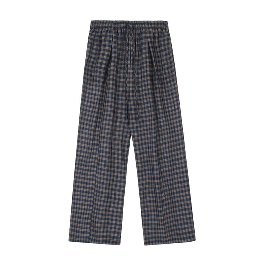 Pantalones Sueltos Retro Azul con Patrón Geométrico - Image 10