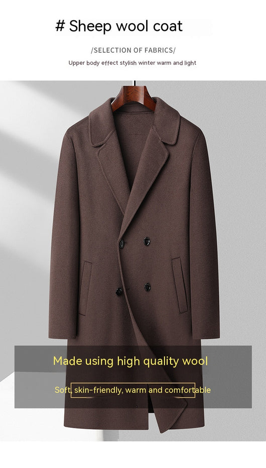 Abrigo de Lana Reversible Hombre - Corte Medio Cálido y Elegante - Image 9