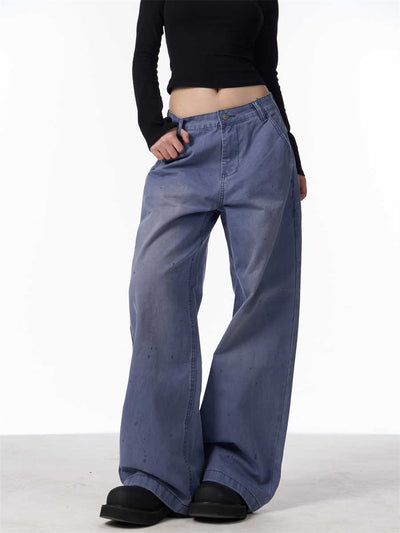 Pantalones Cargo Rectos Anchos para Mujer - Estilo Retro Casual - Image 4