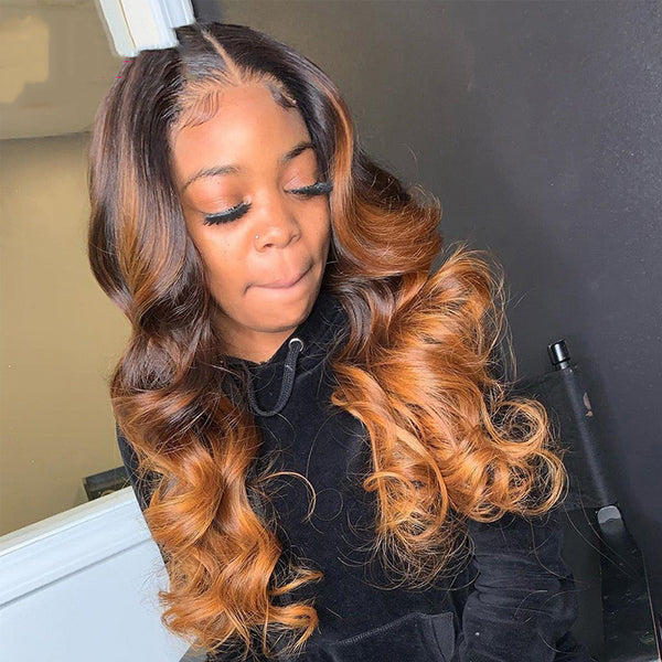 Peluca con Degradado de Highlights en Forma de T