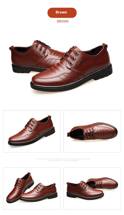 Zapatos Formales de Cuero para Hombre - Elegancia Transpirable para Negocios - Image 11