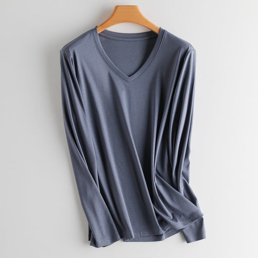 Camiseta Básica de Cuello Redondo Manga Larga Otoño - Image 20