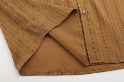 Camisa Casual de Rayas Verticales para Hombre - Image 18