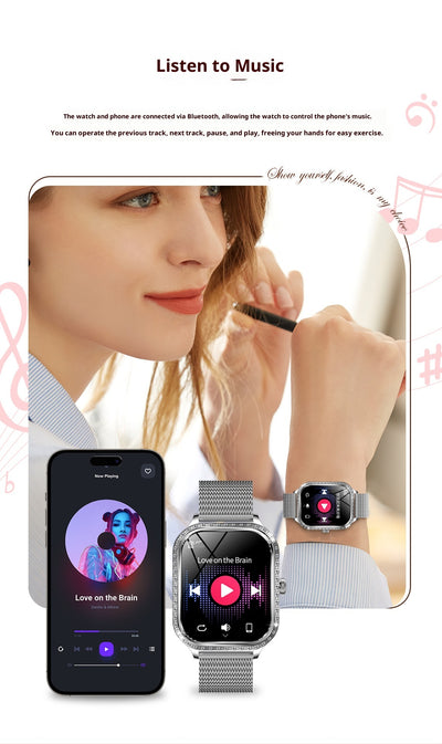 Reloj Inteligente MK88 para Mujer con Llamadas Bluetooth y Monitoreo de Salud - Image 18