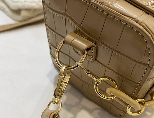 Bolso de Cadena Gruesa con Patrón de Piedra para Mujer - Image 15