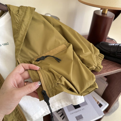 Chaqueta Impermeable Niño Color Sólido con Capucha - Image 10