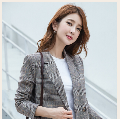Blazer Retro Británico de Largo Medio con Estilo Urbano - Image 11