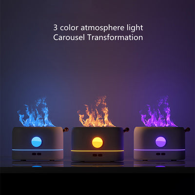 USB mosquito killer lamp with purple UV light and a white desktop humidifier with a simulated flame effect. - Image 22