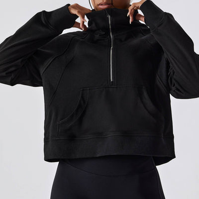 Sudadera Deportiva para Mujer con Cierre de Medio Zip y Mangas Largas - Image 3