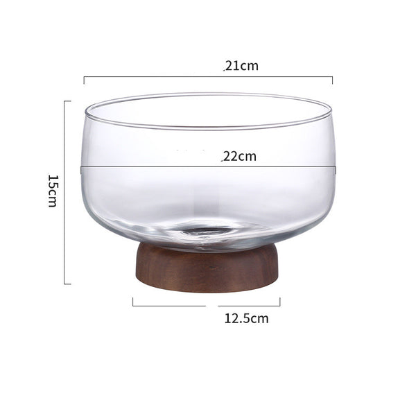 Mesa de Centro de Vidrio con Frutero Alto - Diseño Moderno para Sala de Estar - Image 5