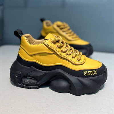 Zapatos Deportivos de Plataforma en Cuero para Hombre - Estilo Moderno y Confort - Image 12