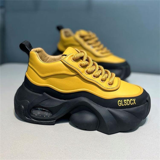 Zapatos Deportivos de Plataforma en Cuero para Hombre - Estilo Moderno y Confort - Image 12