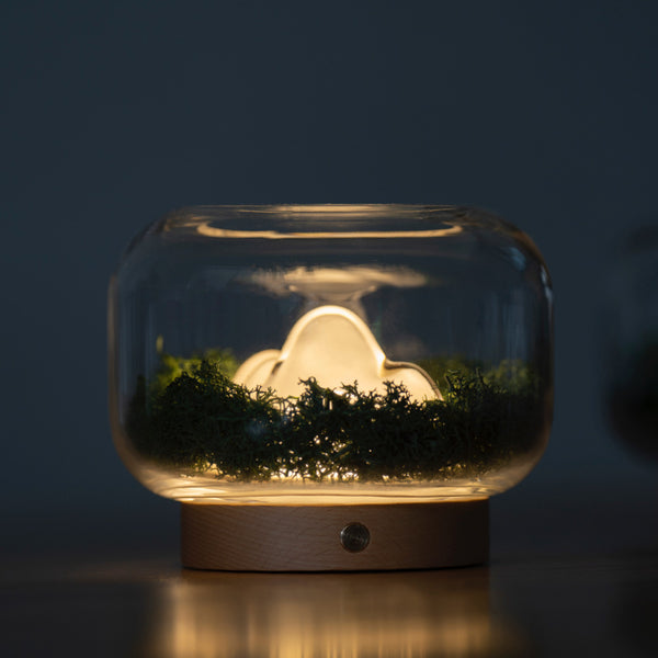 Lámpara Aromática de Cristal Four Seasons - Luz Nocturna Decorativa de Montaña