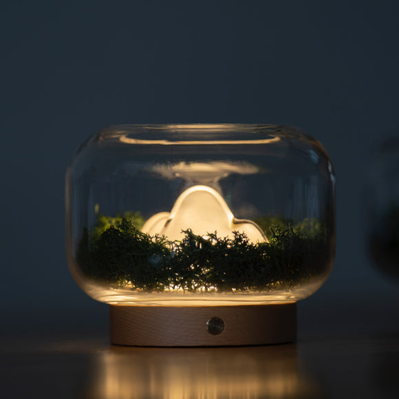 Lámpara Aromática de Cristal Four Seasons - Luz Nocturna Decorativa de Montaña