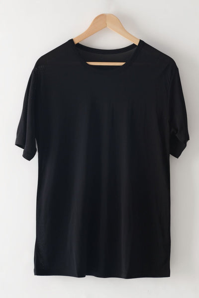 Camiseta de Seda Mulberry Suelta para Hombre - Cuello Redondo - Image 5