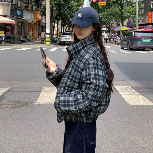 Abrigo Acolchado de Algodón Estilo Coreano para Mujer