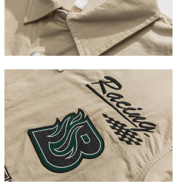 Camisa de Trabajo Pesado Racing Elements con Bordado para Hombre