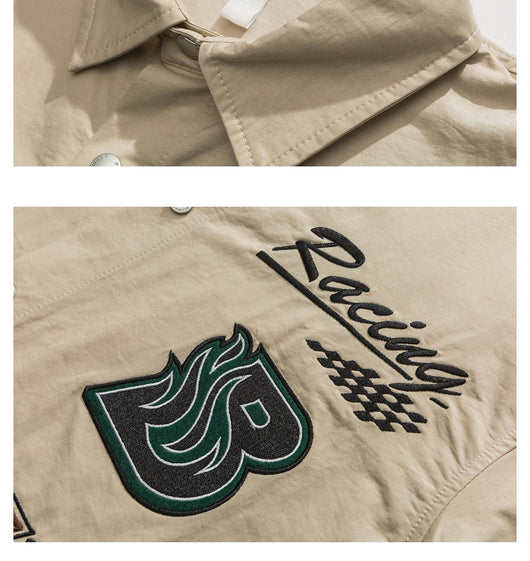 Camisa de Trabajo Pesado Racing Elements con Bordado para Hombre - Image 2