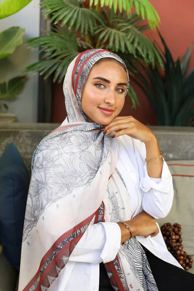 Pañuelo Hijab de Satén Estampado - Image 43
