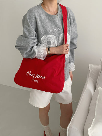 Bolsa Mensajero de Lona a Rayas con Doble Uso y Gran Capacidad - Image 11