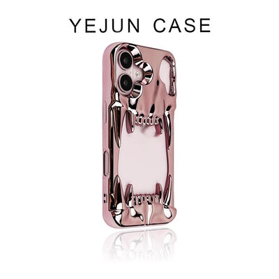 Funda para Celular Calavera Tigre Plateada con Electroplating Hueco - Image 27