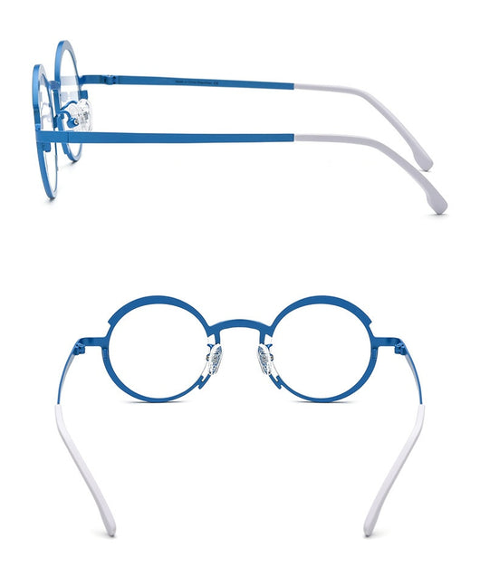 Lentes de Titanio Ultraligeros Multicolor para Miopía - Marco Óptico Redondo Unisex - Image 13