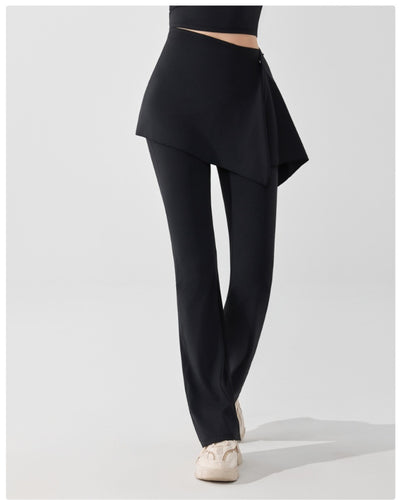 Pantalón Deportivo Dos Piezas Desmontable Cintura Alta y Falda Capri Efecto Nude - Image 9