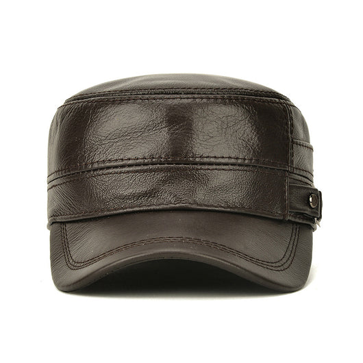 Gorra de Cuero Genuino para Hombre con Protección de Oídos - Invierno y Otoño - Image 7
