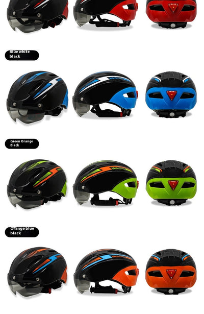 Casco de Ciclismo con Gafas Integradas y Luz Trasera - Image 13