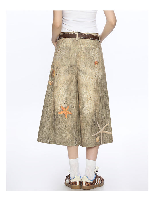Pantalones Cortos Tipo Shell Retro Americana Talla Grande para Mujer - Image 2