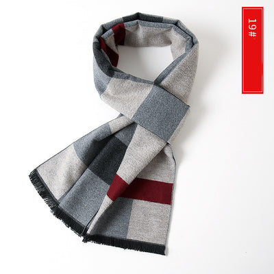 Bufanda de Cachemira Extendida Versátil para Hombre - Image 33