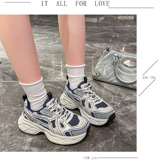 Zapatos Deportivos Mujer Malla Transpirable Base Reforzada Gris - Image 15