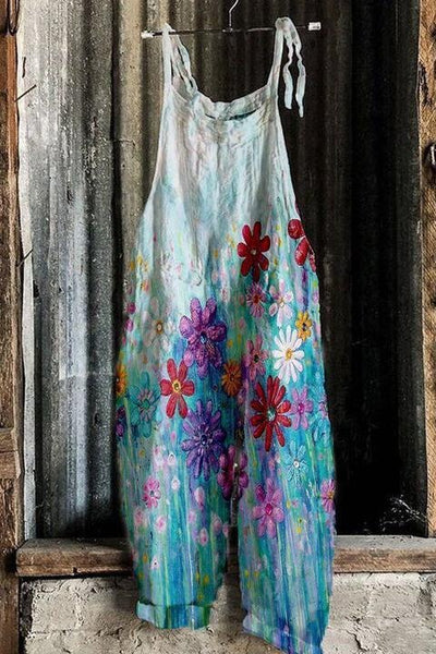 Jumpsuit Retro de Pierna Ancha para Mujer con Estampado Dulce - Image 26