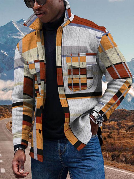 Cardigan Estampado 3D con Degradado de Colores y Botones en Relieve - Image 8