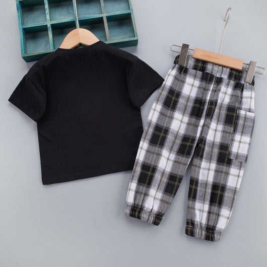 Conjunto Infantil Osito Cartoon: Playera Manga Corta y Pantalón Cuadros - Image 21