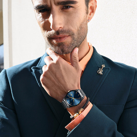 Reloj de Acero Inoxidable para Hombre - Cuarzo Resistente al Agua
