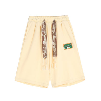 Pantalones Cortos Casual Streamer con Cintura Elástica para Hombre