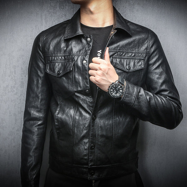 Chaqueta Biker Coreana para Hombre - Estilo Urbano y Moderno