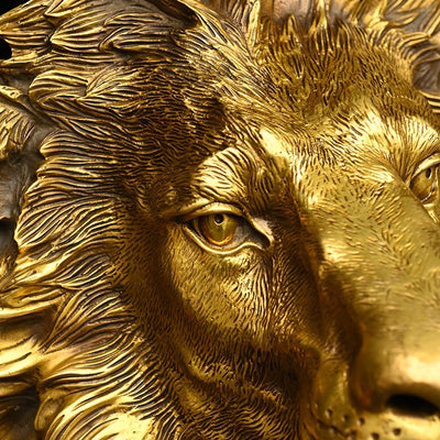 Ornamento Grande de León en Cobre Puro Tallado y Moldeado - Image 2