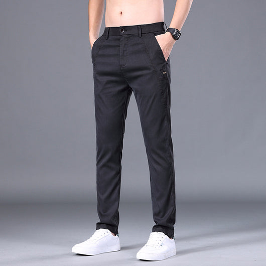 Pantalones Rectos Slim Fit en Tencel para Hombre - Image 3