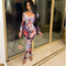 Jumpsuit Ajustado de Malla Transparente con Mangas Largas