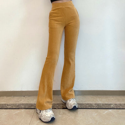 Pantalones de Pana Cintura Alta con Bolsillos - Corte Relajado y Slim - Image 17